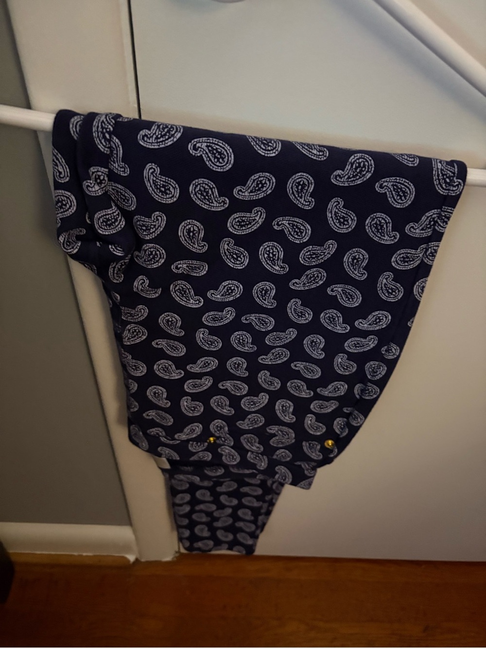 Women's Navy Paisley Slacks
